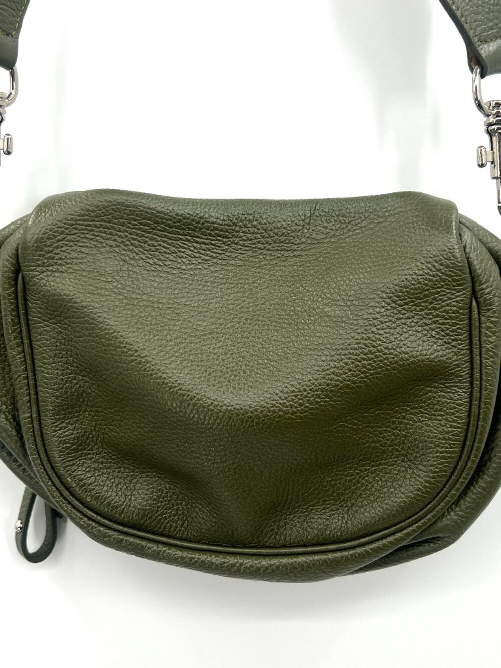 Andrea Cardone Italia Green Pebbled Leather Crossbody Bag